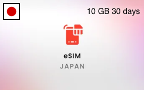 eSIM Japan 10 GB 30 days ×100(JP)
