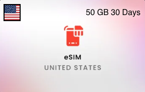 eSIM United States 50 GB 30 Days ×100 (US)